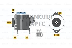 ГЕНЕРАТОР  14V 70A - 0986045631