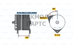 ГЕНЕРАТОР  28V 140A - 0986045990