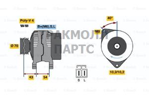 ГЕНЕРАТОР  14V 90A - 0986046411