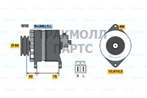 ALTERNATOR BOSCH - 0986046431