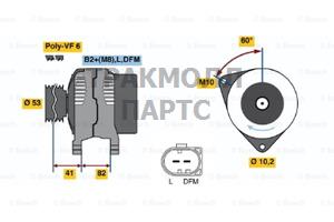 ГЕНЕРАТОР  14V 120A - 0986046520