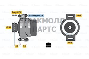 ГЕНЕРАТОР  14V 150A - 0986047460