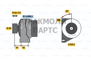 ГЕНЕРАТОР  14V 160A - 0986047510