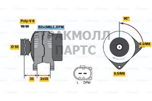 ГЕНЕРАТОР  14V 70A - 0986048891