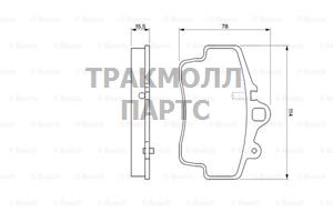 КОМПЛЕКТ ТОРМОЗНЫХ КОЛОДОК - 0986424570