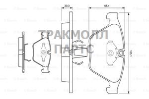 КОЛОДКИ ТОРМОЗНЫЕ BOSCH - 0986424651