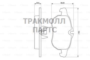 КОЛОДКИ ТОРМОЗНЫЕ BOSCH - 0986424677