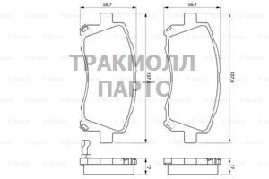 КОЛОДКИ ТОРМОЗНЫЕ - 0986424700