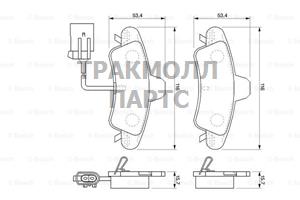 ТОРМОЗНАЯ КОЛОДКА - 0986424745