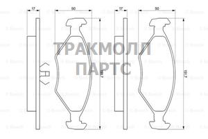 КОМПЛЕКТ ТОРМОЗНЫХ КОЛОДОК - 0986460986