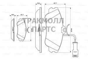 КОМПЛЕКТ ТОРМОЗНЫХ КОЛОДОК - 0986461115