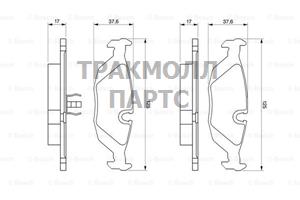 КОЛОДКИ ТОРМОЗНЫЕ - 0986466751