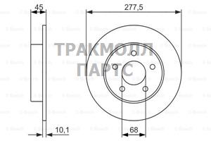 ТОРМОЗНОЙ ДИСК ЗАДНИЙ BOSCH - 0986479933