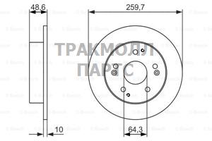 ДИСК ТОРМОЗНОЙ - 0986479964