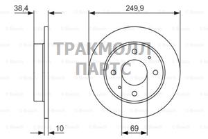 Диск тормозной задний - 0986479966