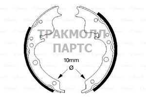 КОМПЛЕКТ ТОРМОЗНЫХ КОЛОДОК - 0986487347