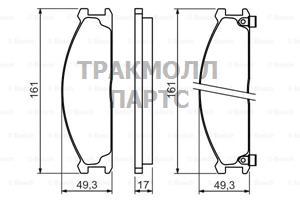 КОЛОДКИ ТОРМОЗНЫЕ - 0986493480