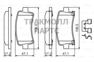 КОЛОДКИ ТОРМОЗНЫЕ - 0986494124