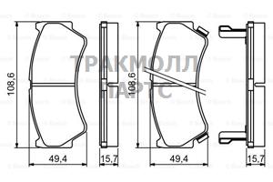 КОМПЛЕКТ ТОРМОЗНЫХ КОЛОДОК - 0986494234