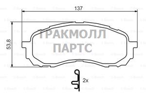 КОМПЛЕКТ ТОРМОЗНЫХ КОЛОДОК - 0986494373