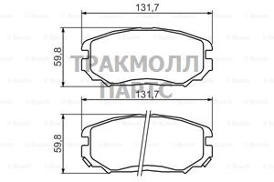 КОМПЛЕКТ ТОРМОЗНЫХ КОЛОДОК - 0986494374