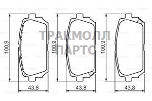 КОМПЛЕКТ ТОРМОЗНЫХ КОЛОДОК - 0986494400