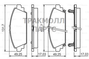 ТОРМОЗНЫЕ КОЛОДКИ - 0986494414