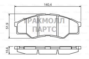 КОМПЛЕКТ ТОРМОЗНЫХ КОЛОДОК - 0986494425