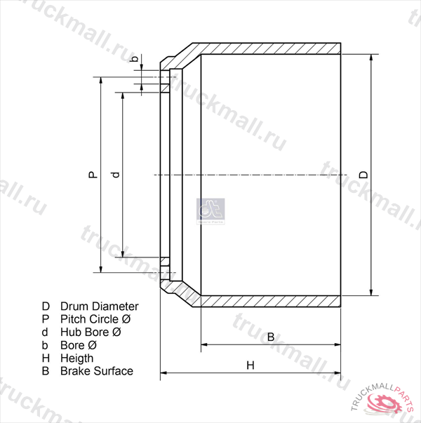 ТОРМОЗНОЙ БАРАБАН - 1.18706