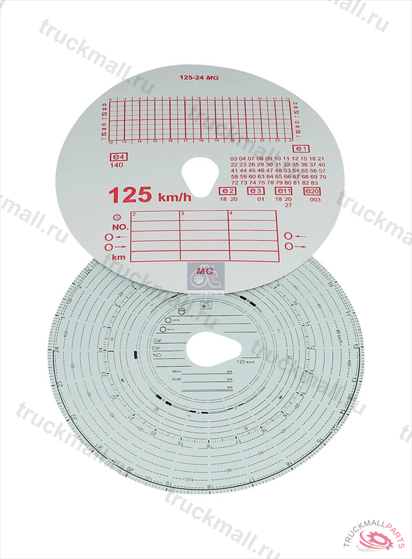 Комплект диаграммных дисков 1 день 125 км/ч - 1.21642