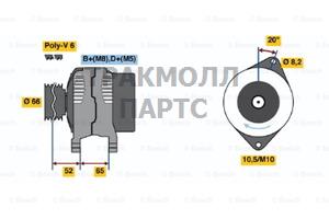 ГЕНЕРАТОР BOSCH - 0120335012