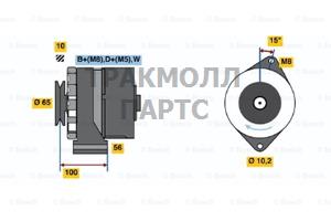 ГЕНЕРАТОР BOSCH - 0120489377