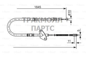 ТРОС РУЧНОГО ТОРМОЗА - 1987477118
