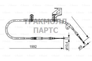 ТРОС РУЧНОГО ТОРМОЗА - 1987477242