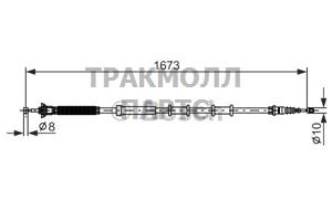 ТРОС РУЧНОГО ТОРМОЗА - 1987477977