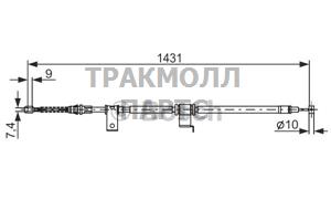 ТРОС РУЧНОГО ТОРМОЗА - 1987482293