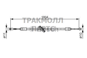 ТРОС РУЧНОГО ТОРМОЗА - 1987482380