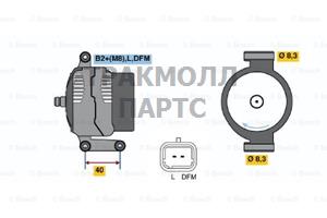 ГЕНЕРАТОР 14 V 98 A BOSCH - 0124415013