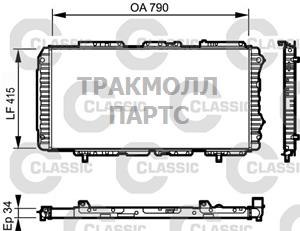 Радиатор охлаждения ДВС PSA Jumper/Boxer//Ducato 19D-28D 94- - 231611