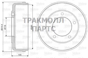 Барабан тормозной - 237048