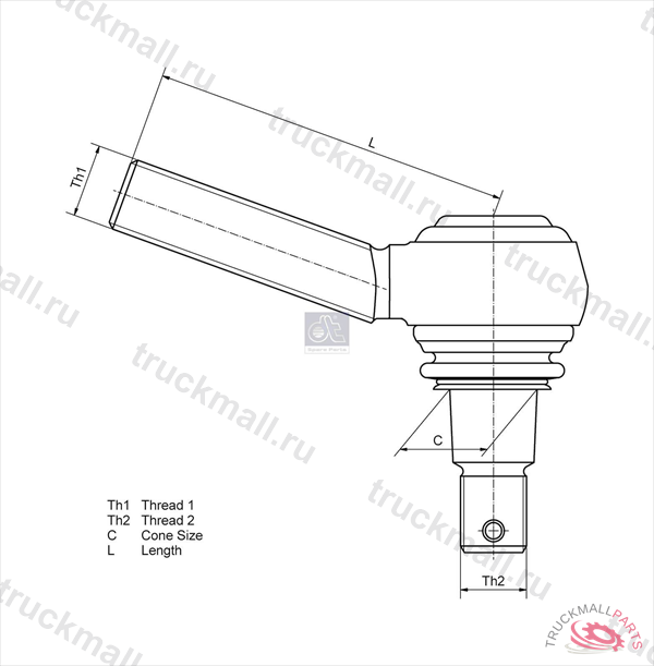 Шаровая головка Правая резьба - 2.53156