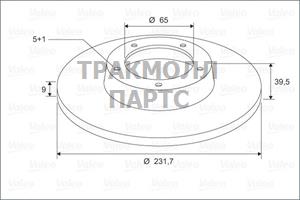 Диск тормозной задний - 297597