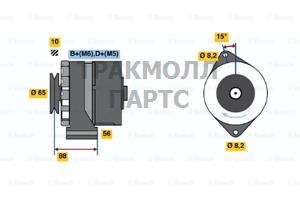 ГЕНЕРАТОР BOSCH - 0120488187