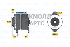 ГЕНЕРАТОР BOSCH - 0120488284