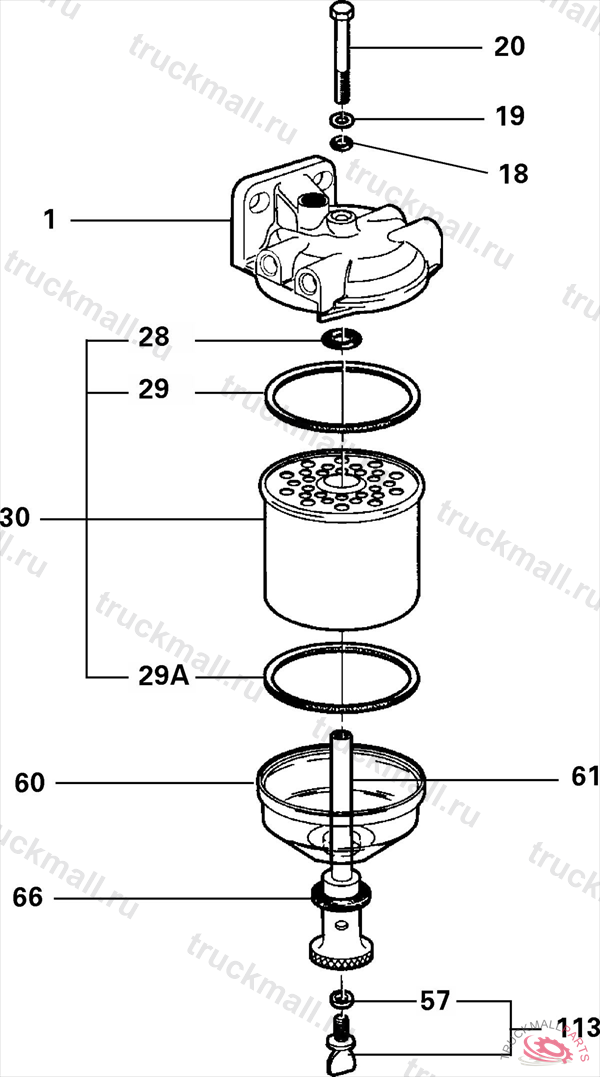 FUEL FILTER AGGLOMERATOR DEL - 5836B230