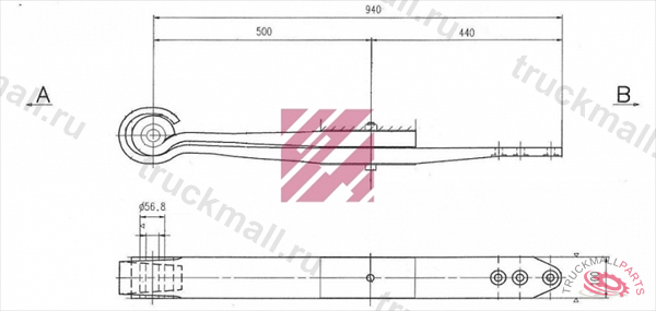 Рессора BPW о.н. 0508212670 M1013800 ER0508212670 MARSHALL - M1013800
