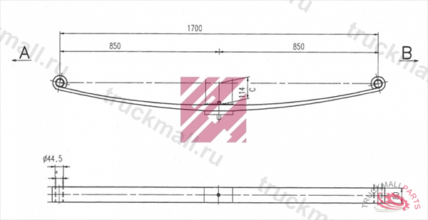 Рессора Volvo о.н. 6790819 M1018300 ER6790819 MARSHALL - M1018300