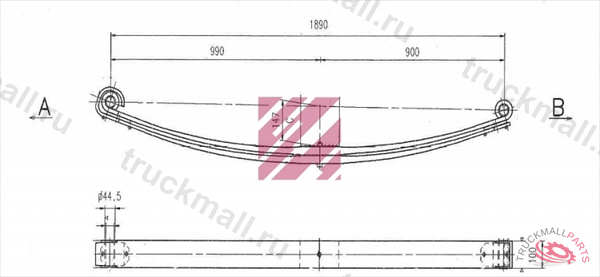 Рессора Volvo о.н. 257860 M1019600 ER257860 MARSHALL - M1019600