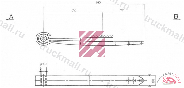 Рессора BPW о.н. 0508202240 M1022200 ER0508202240 MARSHALL - M1022200