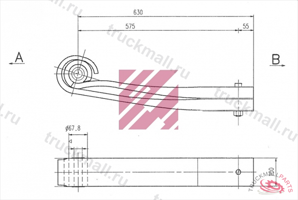 Рессора SAF о.н. 3149000302 M1024600 ER3149000302 MARSHALL - M1024600